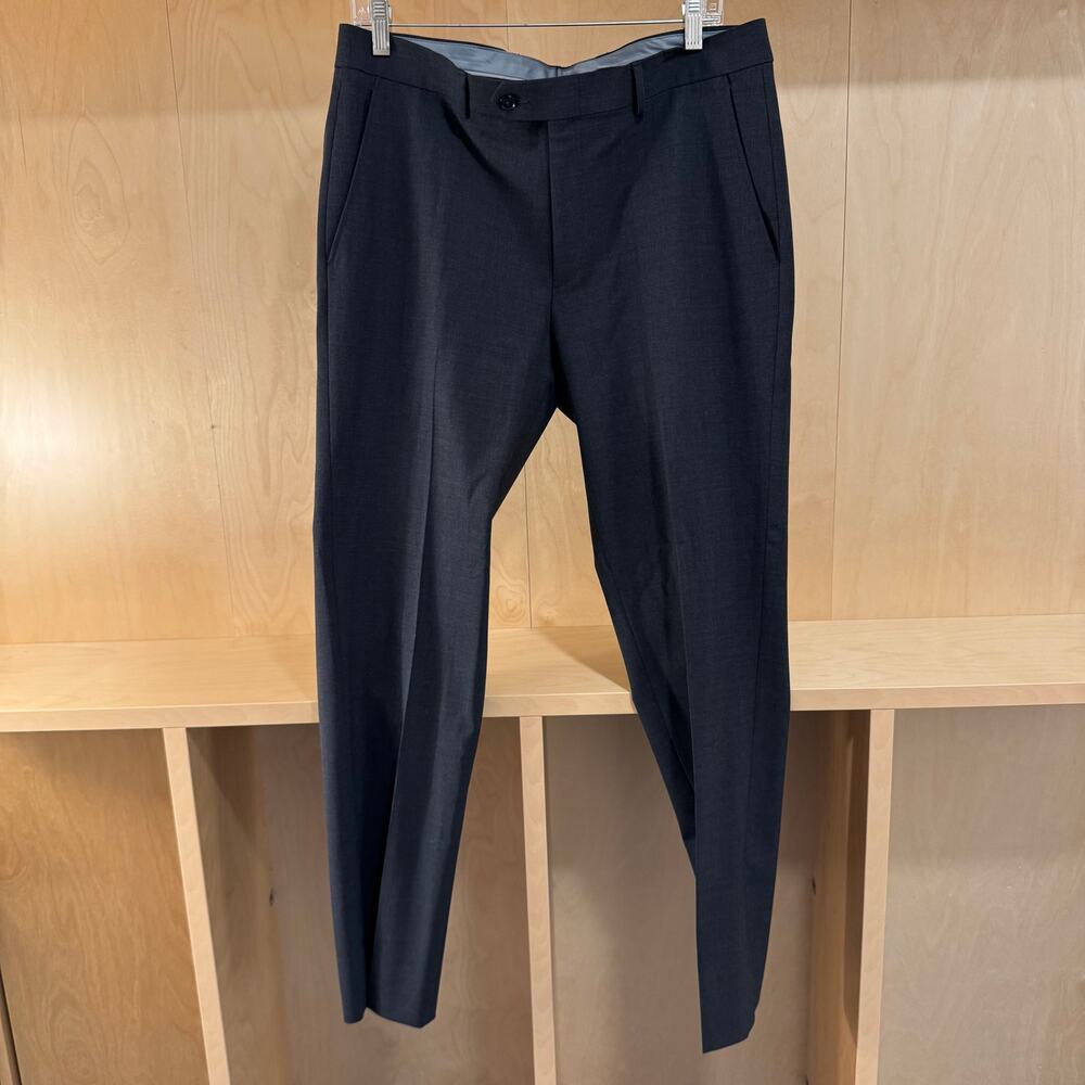 Bar III Slim Fit Dress Pants Charcoal Gray 33x32 Stretch Career Trousers
